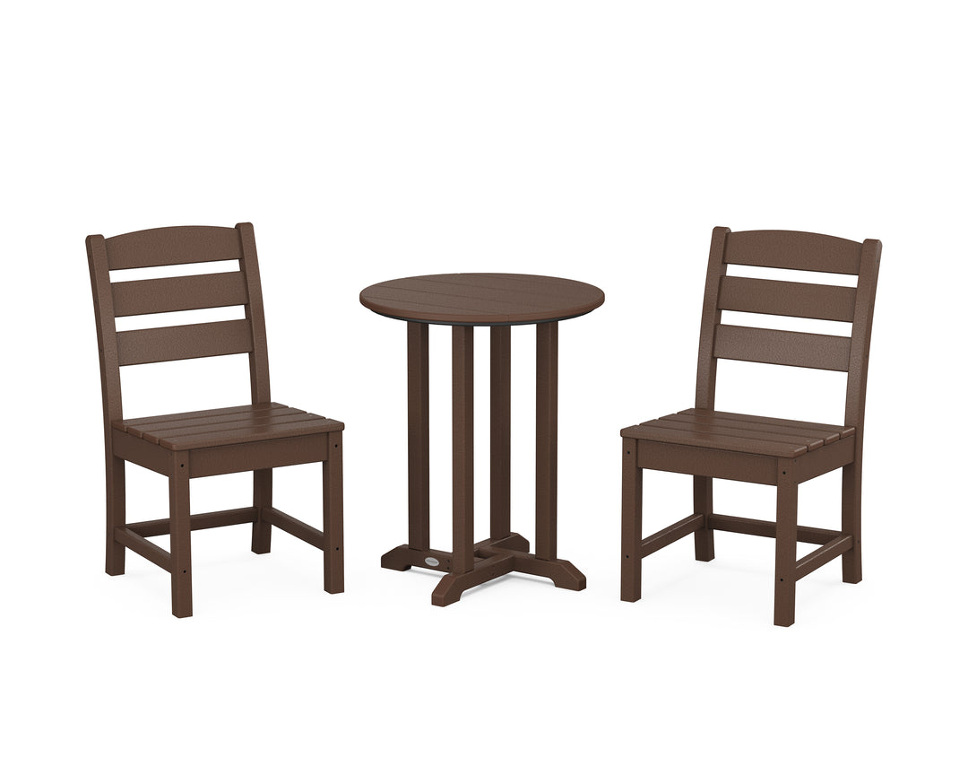 POLYWOOD® Lakeside Side Chair 3-Piece Round Bistro Dining Set