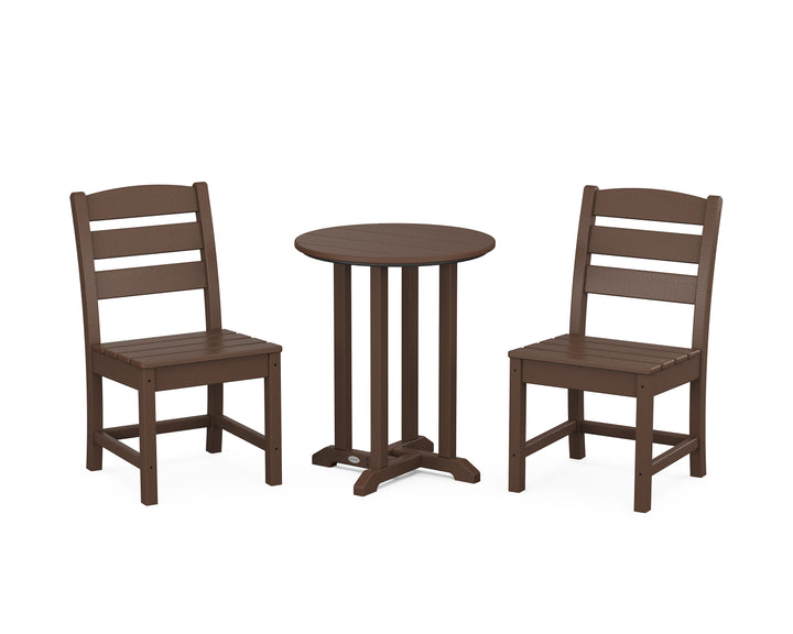 POLYWOOD® Lakeside Side Chair 3-Piece Round Bistro Dining Set