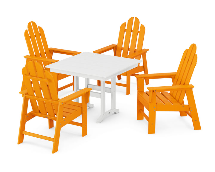 POLYWOOD® Long Island 5-Piece Farmhouse Dining Set