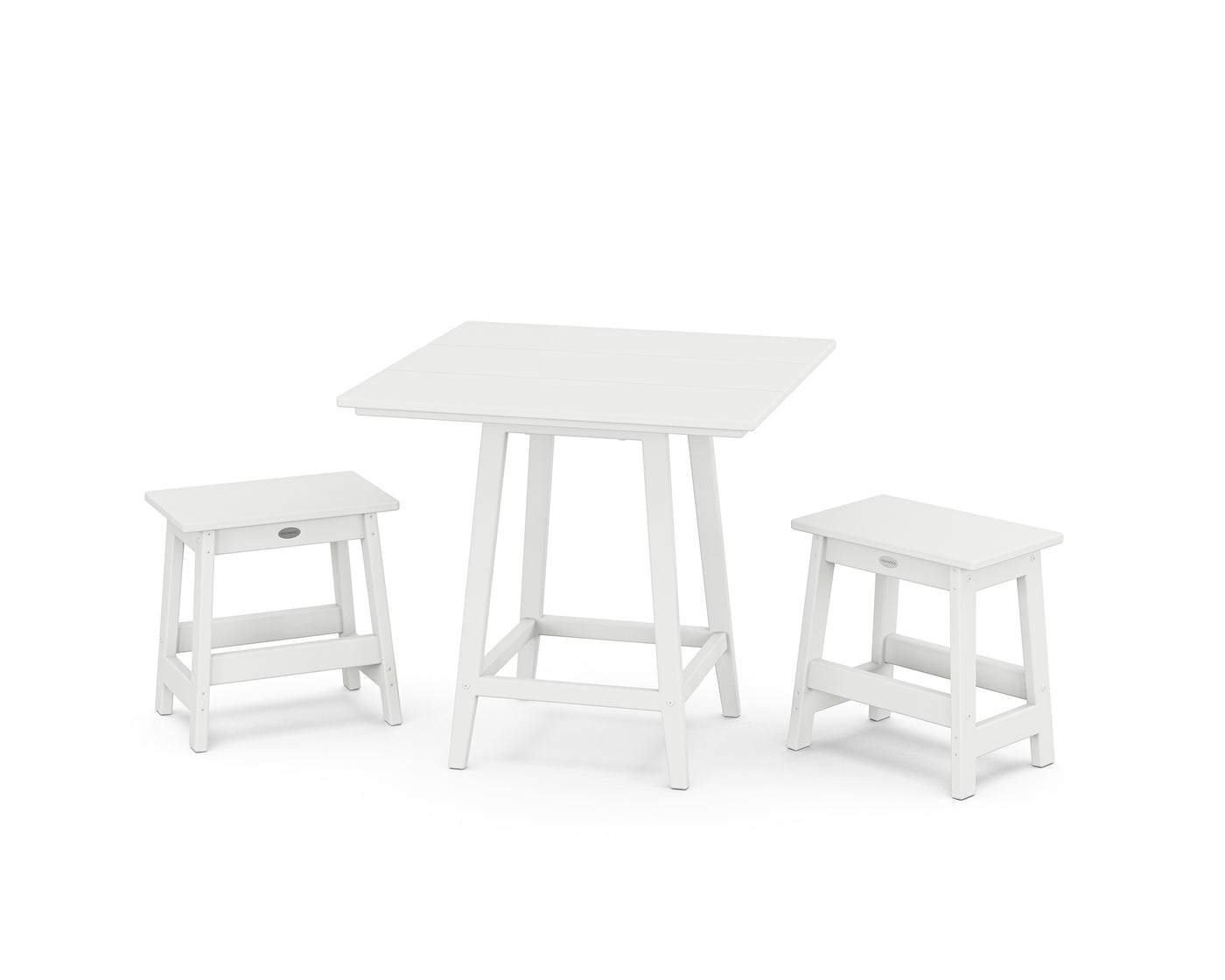 Modern Studio Stool 3-Piece Square Bistro Set