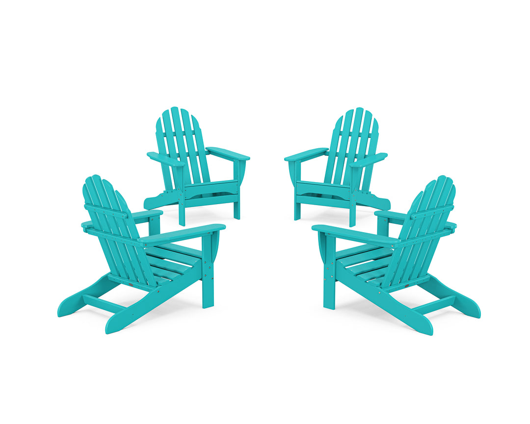POLYWOOD® 4-Piece Classic Adirondack Conversation Set