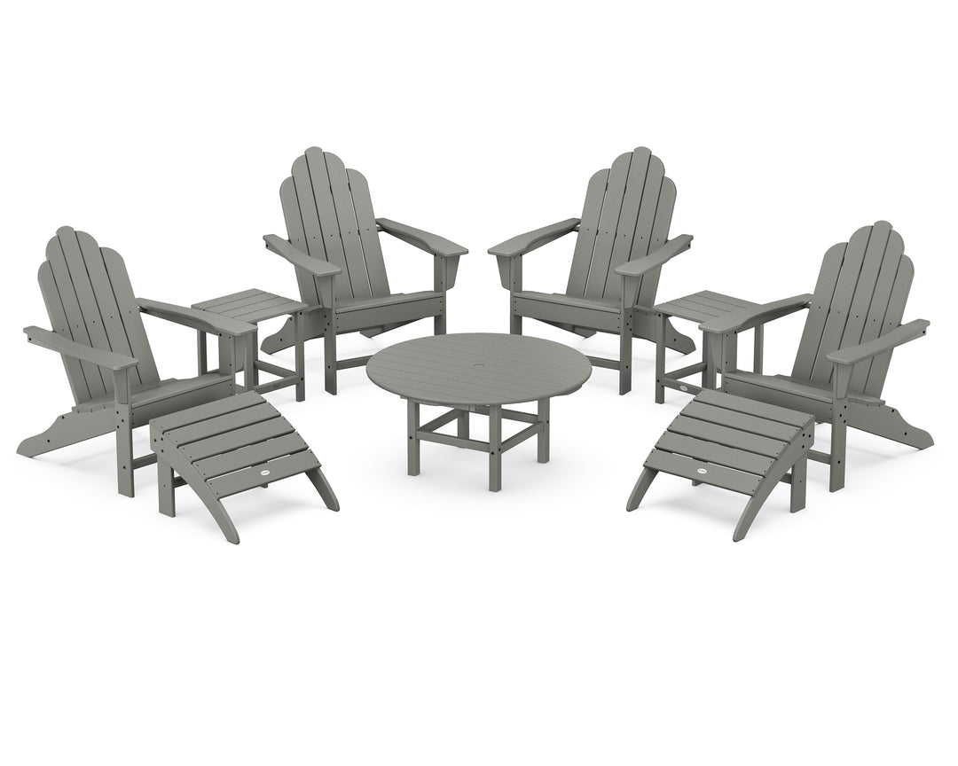 POLYWOOD® Long Island Adirondack 9-Piece Conversation Group