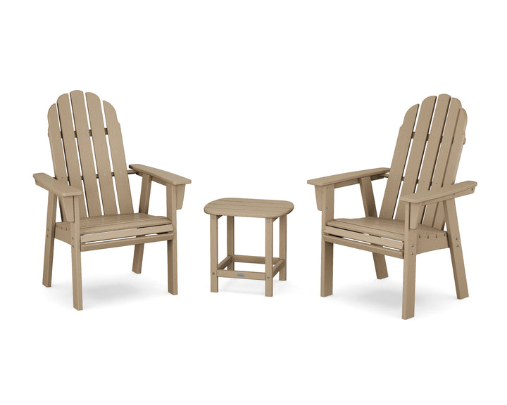 POLYWOOD® Vineyard 3-Piece Curveback Upright Adirondack Chair Set