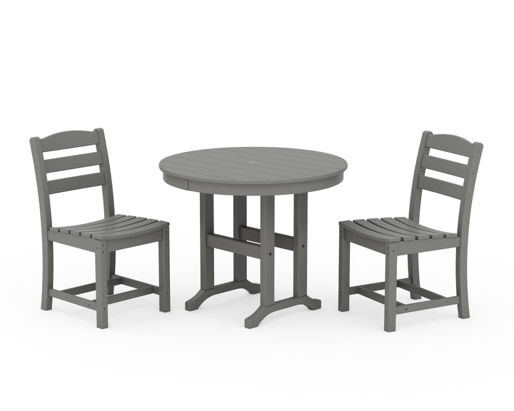 POLYWOOD® La Casa Café Side Chair 3-Piece Round Dining Set