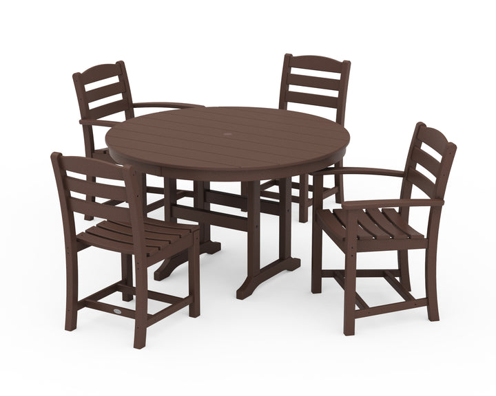 POLYWOOD® La Casa Café 5-Piece Round Farmhouse Dining Set