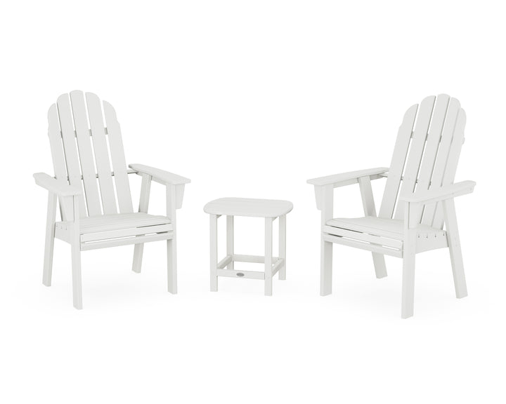 POLYWOOD® Vineyard 3-Piece Curveback Upright Adirondack Chair Set