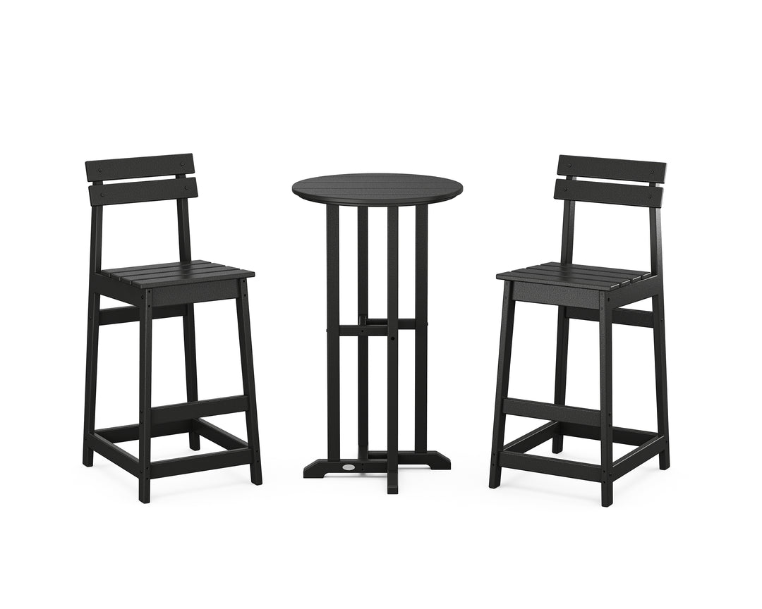 POLYWOOD® Modern Studio Plaza Bar Chair 3-Piece Bistro Set