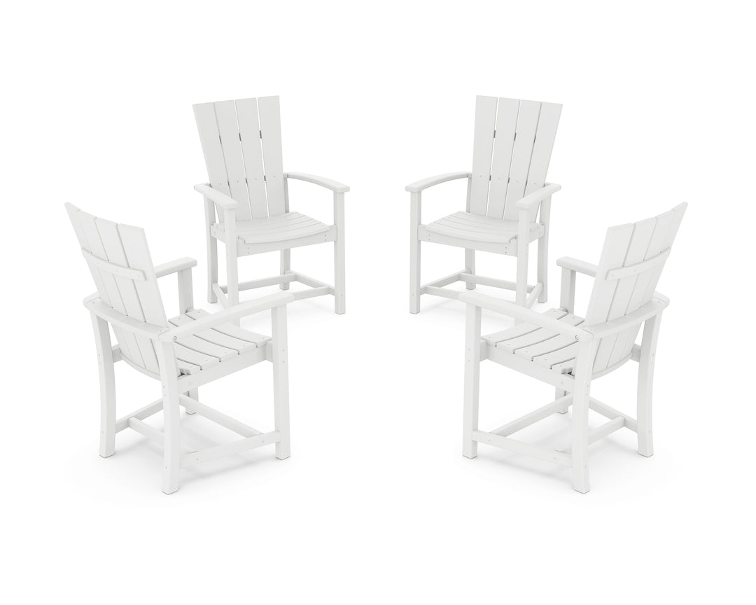 POLYWOOD® Quattro 4-Piece Upright Adirondack Conversation Set
