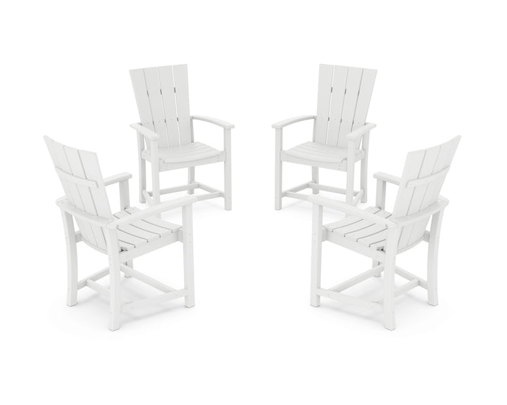 POLYWOOD® Quattro 4-Piece Upright Adirondack Conversation Set