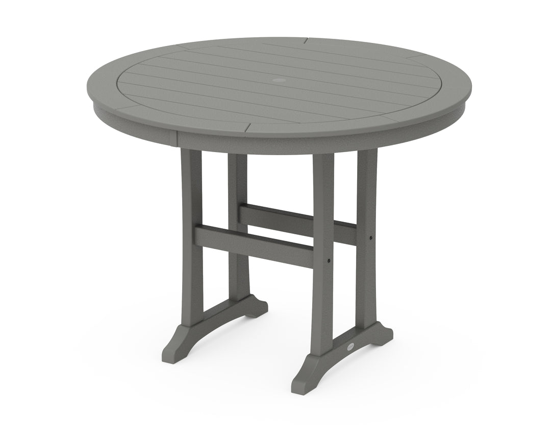 POLYWOOD® Nautical Trestle 48" Round Counter Table