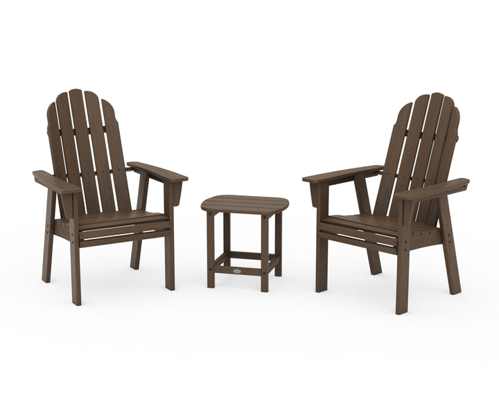 POLYWOOD® Vineyard 3-Piece Curveback Upright Adirondack Chair Set