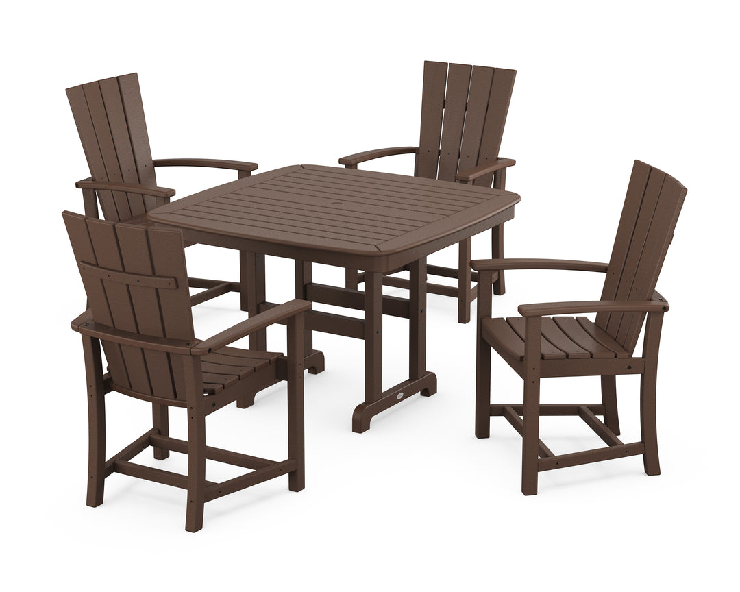 POLYWOOD® Quattro 5-Piece Dining Set with Trestle Legs