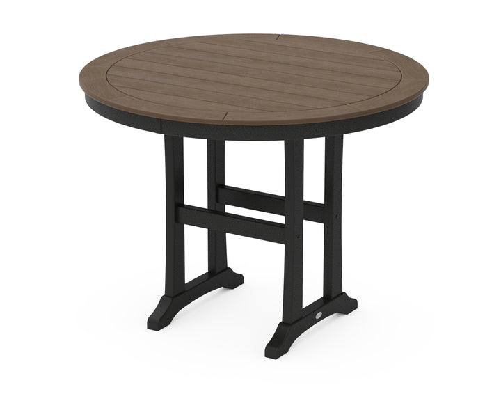 POLYWOOD® Nautical Trestle 48" Round Counter Table