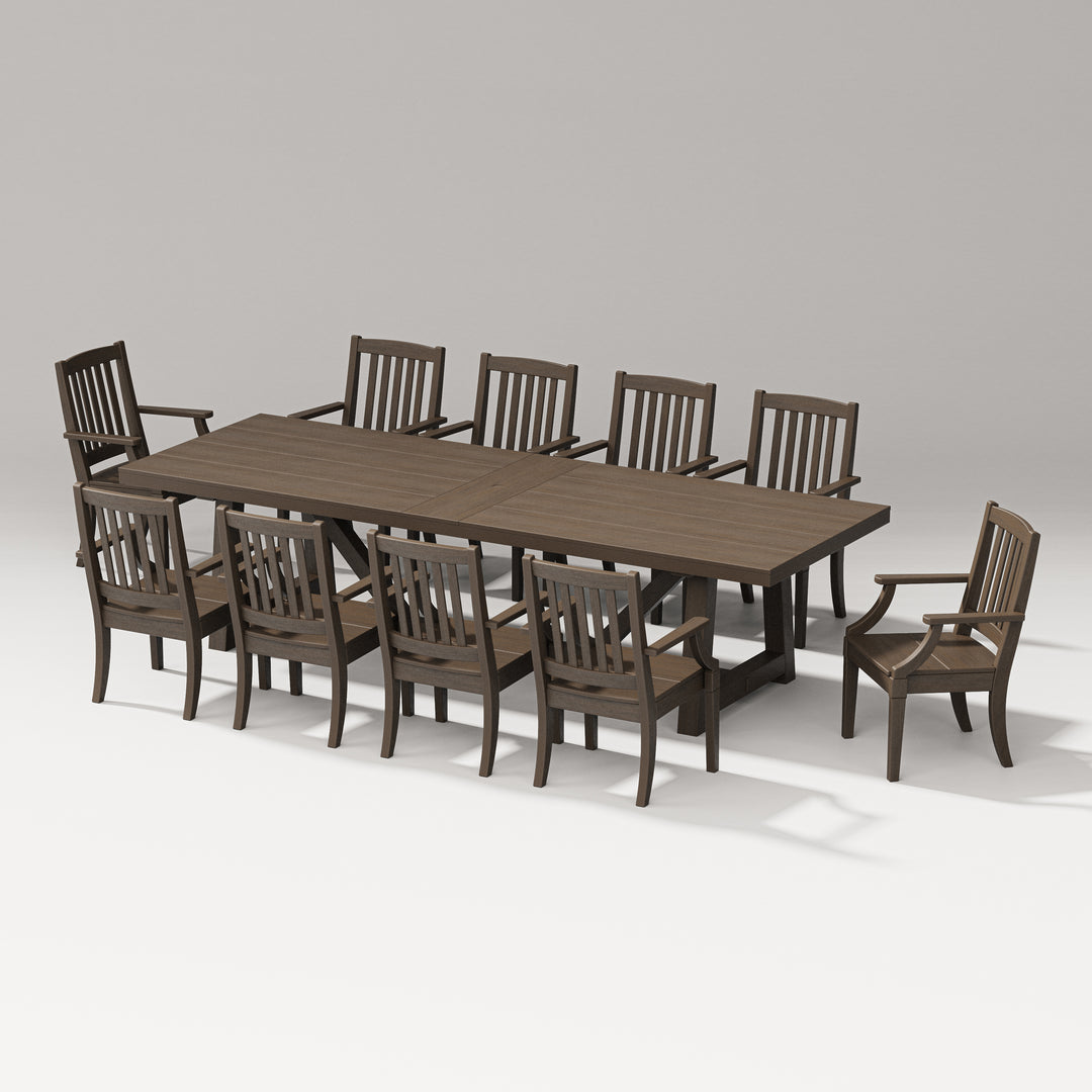 PW Designer Series Estate 11-Piece A-Frame Table Dining Set