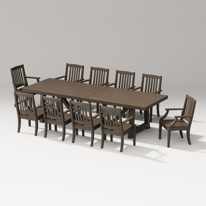 PW Designer Series Estate 11-Piece A-Frame Table Dining Set