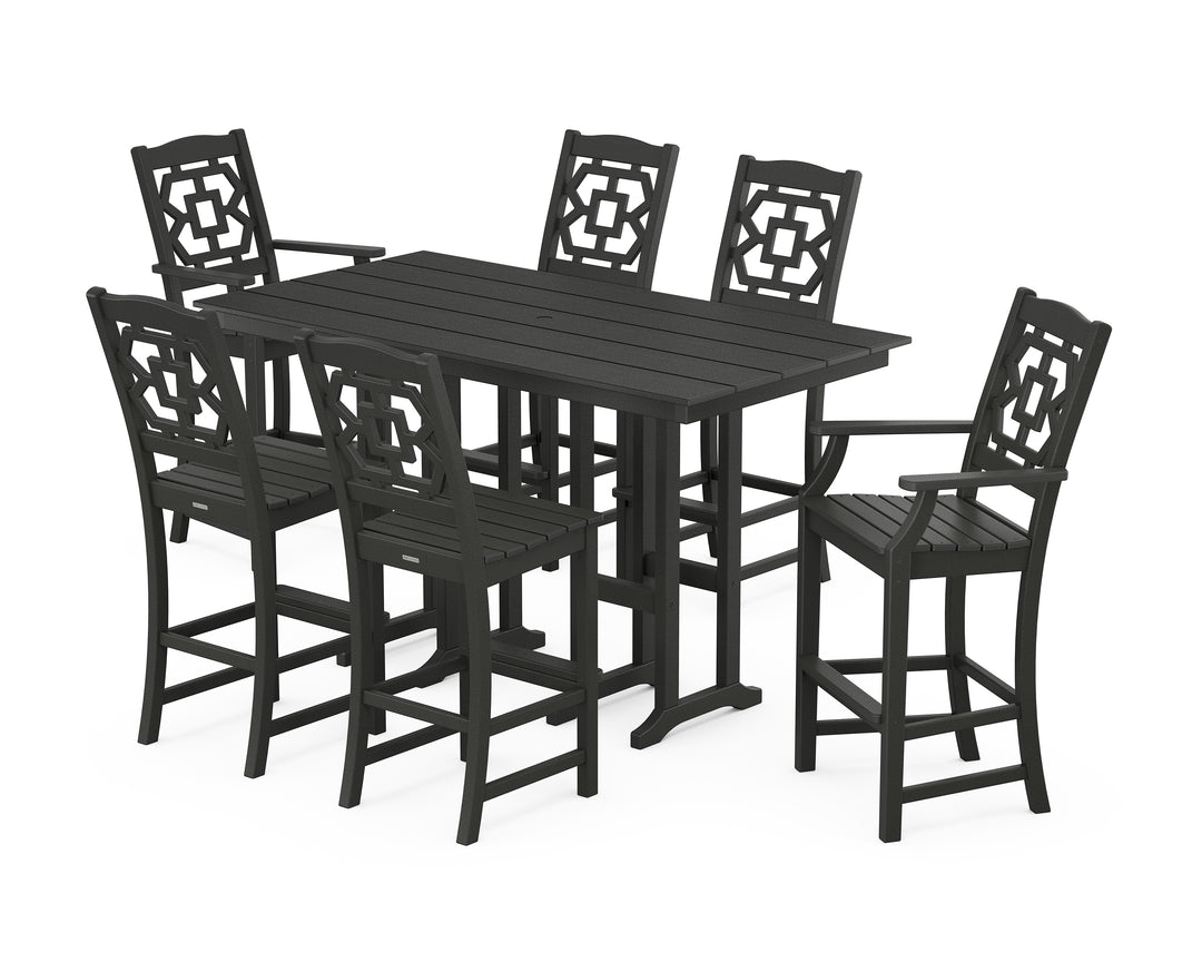 Martha Stewart by POLYWOOD® Chinoiserie 7-Piece Farmhouse Bar Set