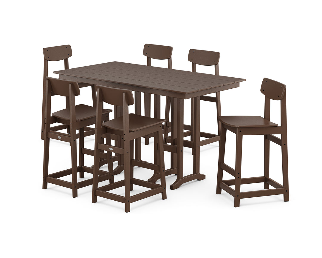 POLYWOOD® Modern Studio Urban Bar Chair 7-Piece Set