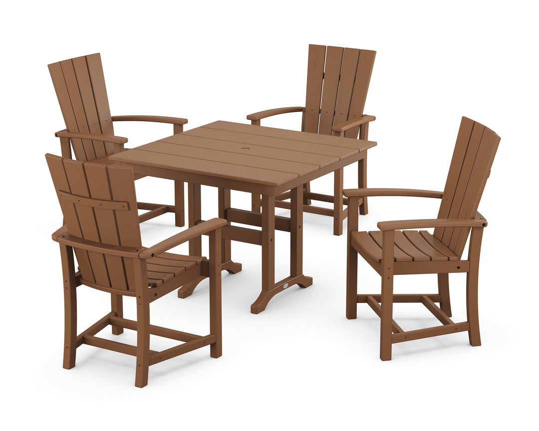 POLYWOOD® Quattro 5-Piece Farmhouse Dining Set