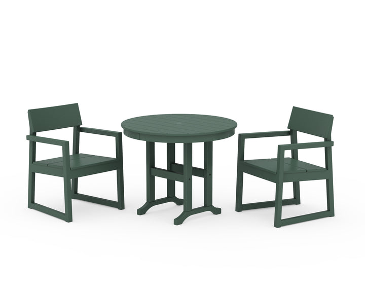 POLYWOOD® EDGE 3-Piece Round Dining Set