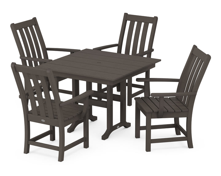 POLYWOOD® Vineyard 5-Piece Farmhouse Dining Set