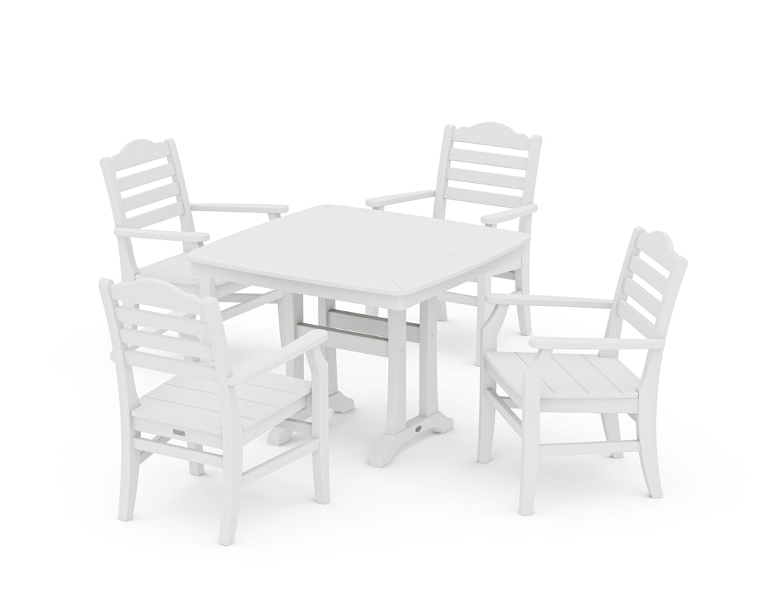 POLYWOOD® Savannah 5-Piece Dining Set with Trestle Legs
