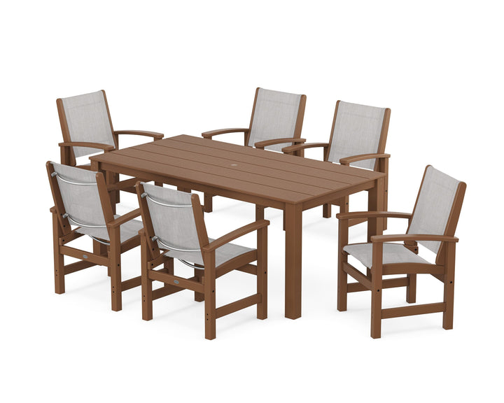 POLYWOOD® Coastal 7-Piece Parsons Dining Set