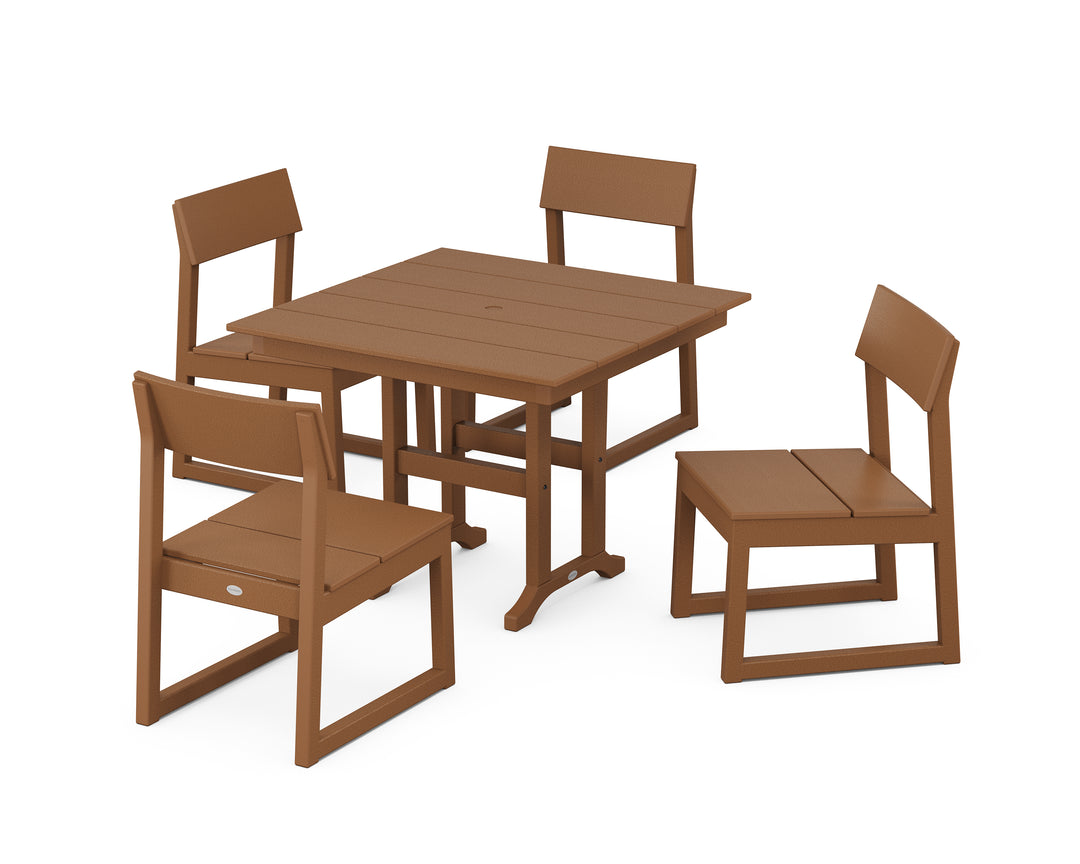 POLYWOOD® EDGE Side Chair 5-Piece Farmhouse Dining Set