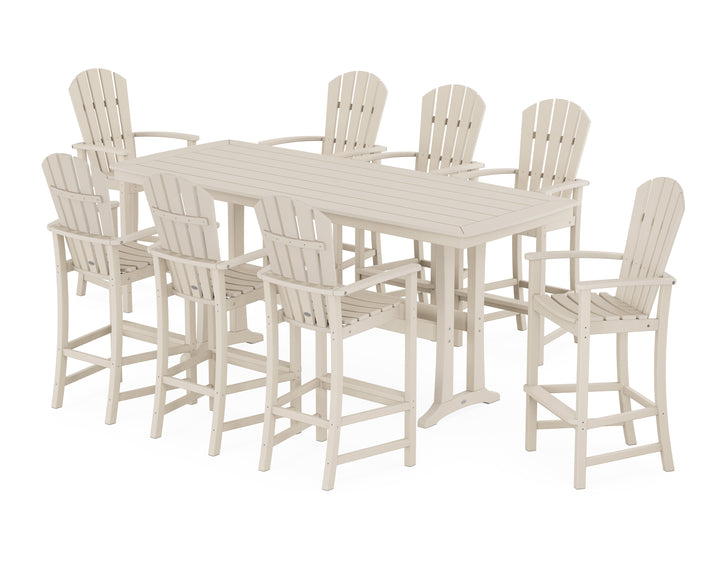 POLYWOOD® Palm Coast 9-Piece Bar Set with Trestle Legs