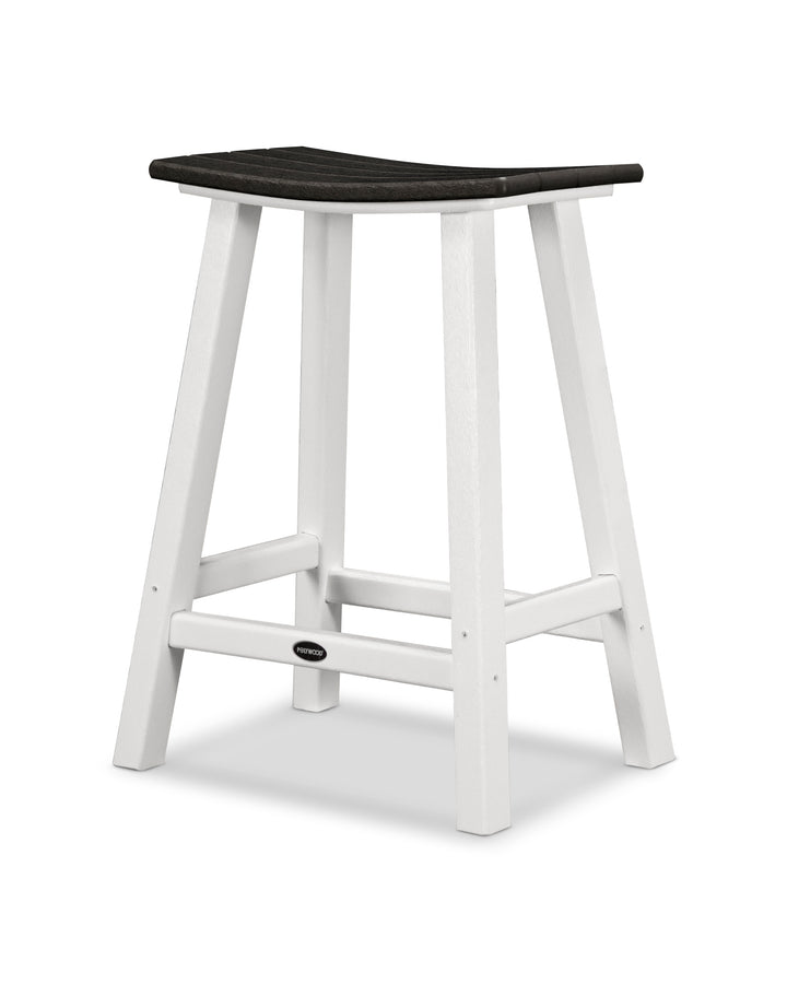 POLYWOOD® Contempo 24" Saddle Counter Stool
