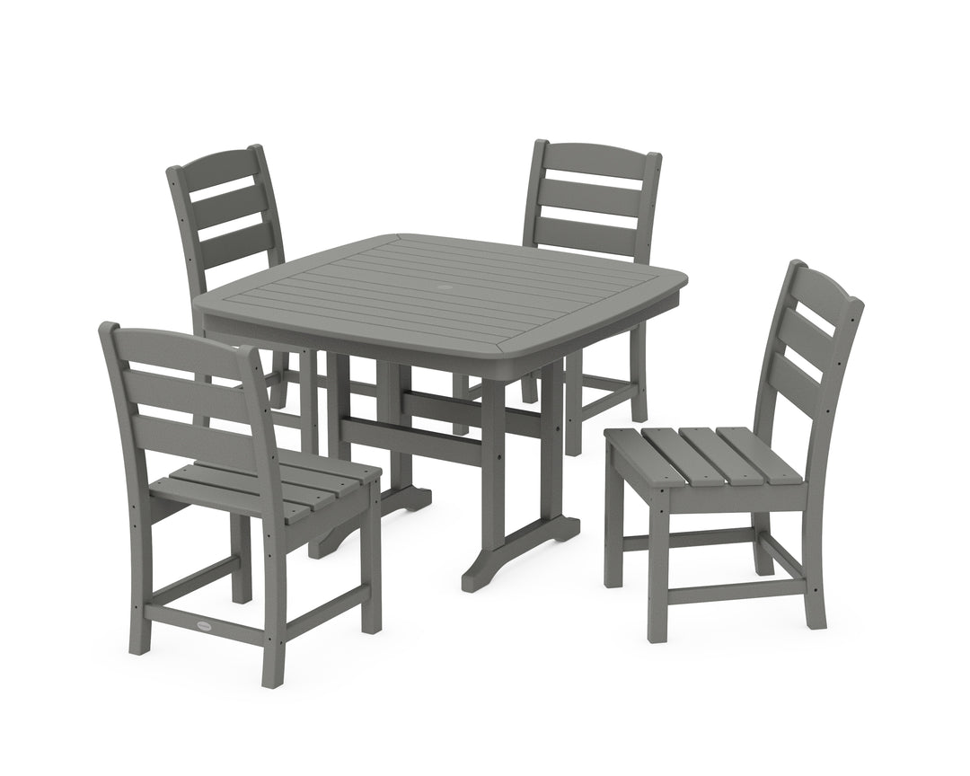 POLYWOOD® Lakeside Side Chair 5-Piece Dining Set with Trestle Legs