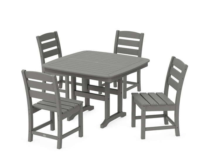 POLYWOOD® Lakeside Side Chair 5-Piece Dining Set with Trestle Legs