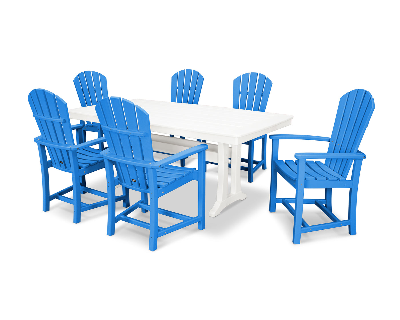 Palm Coast 7-Piece Dining Set with Trestle Legs