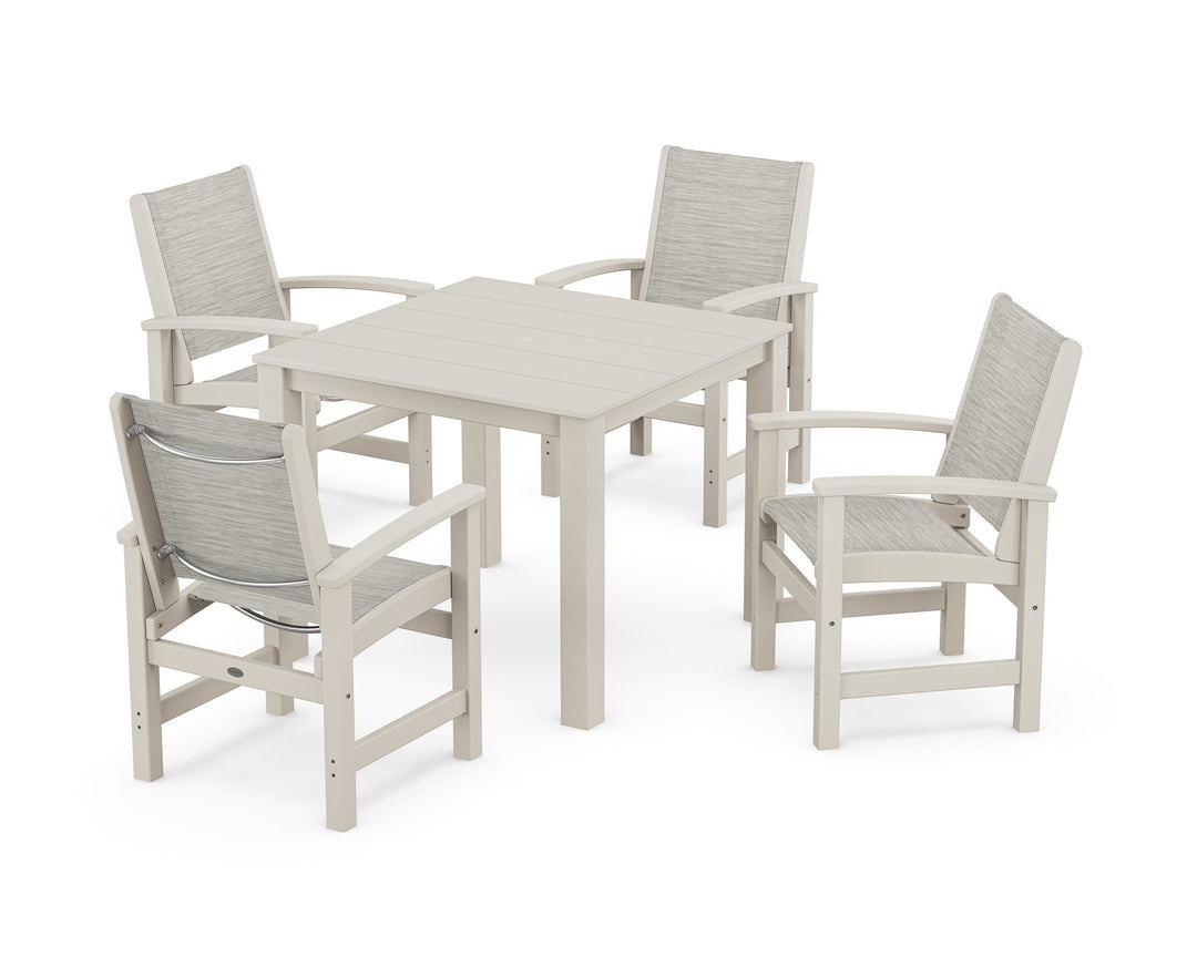 POLYWOOD® Coastal 5-Piece Parsons Dining Set