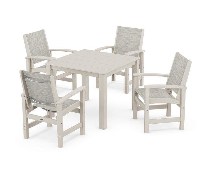 POLYWOOD® Coastal 5-Piece Parsons Dining Set