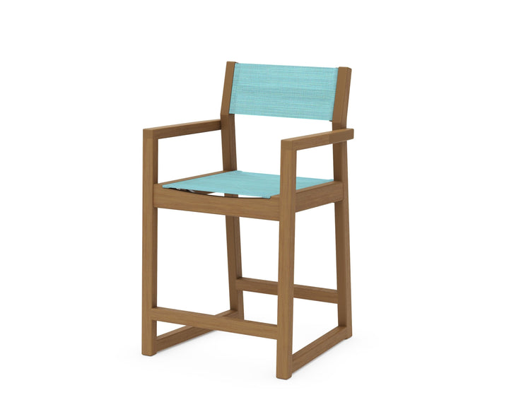 POLYWOOD® EDGE Sling Counter Arm Chair