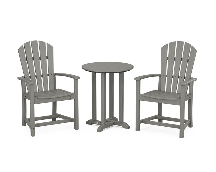 POLYWOOD® Palm Coast 3-Piece Round Farmhouse Bistro Dining Set