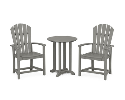 Palm Coast 3-Piece Round Farmhouse Bistro Dining Set