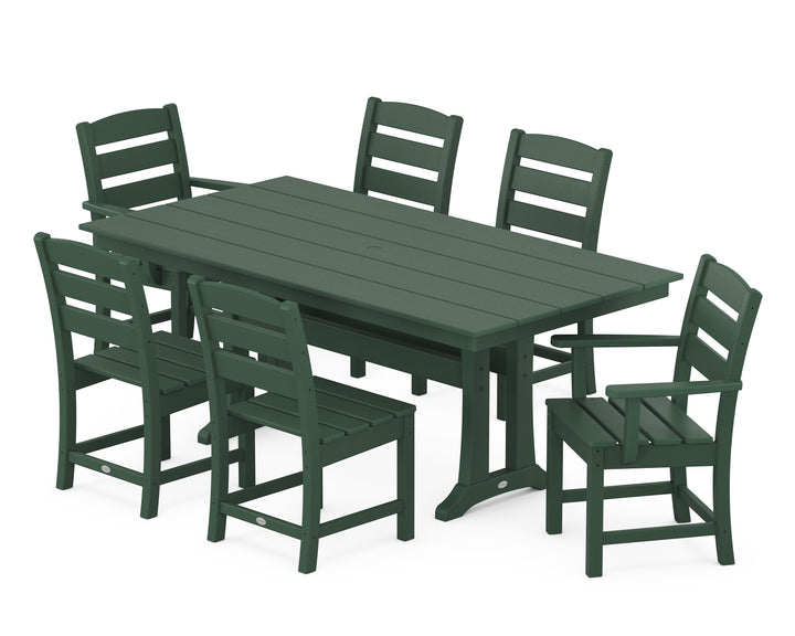 POLYWOOD® Lakeside 7-Piece Farmhouse Dining Set with Trestle Legs
