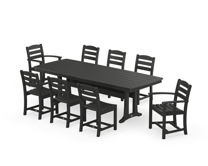 POLYWOOD® La Casa Café 9-Piece Dining Set with Trestle Legs