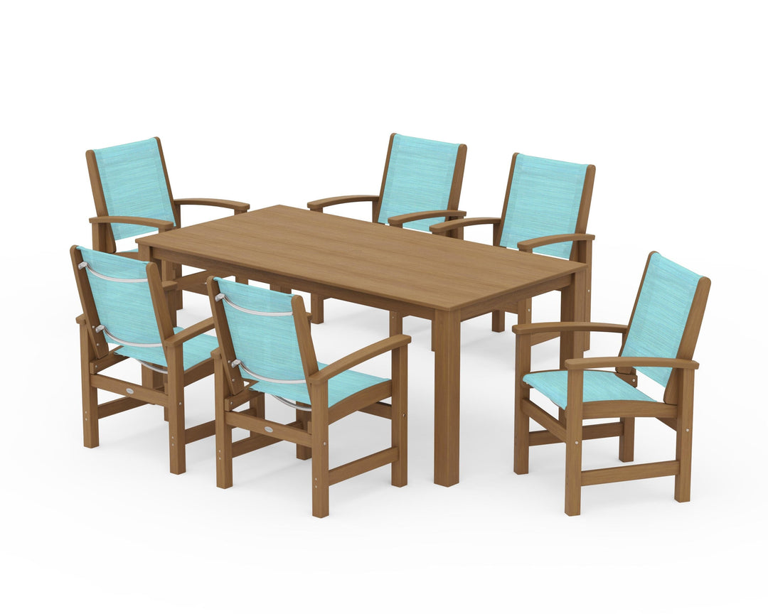 POLYWOOD® Coastal 7-Piece Parsons Dining Set