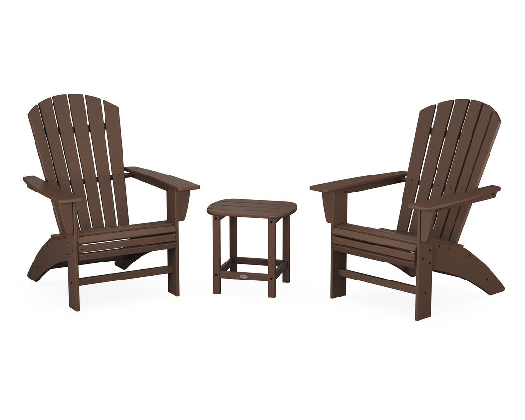 POLYWOOD® Nautical 3-Piece Curveback Adirondack Set