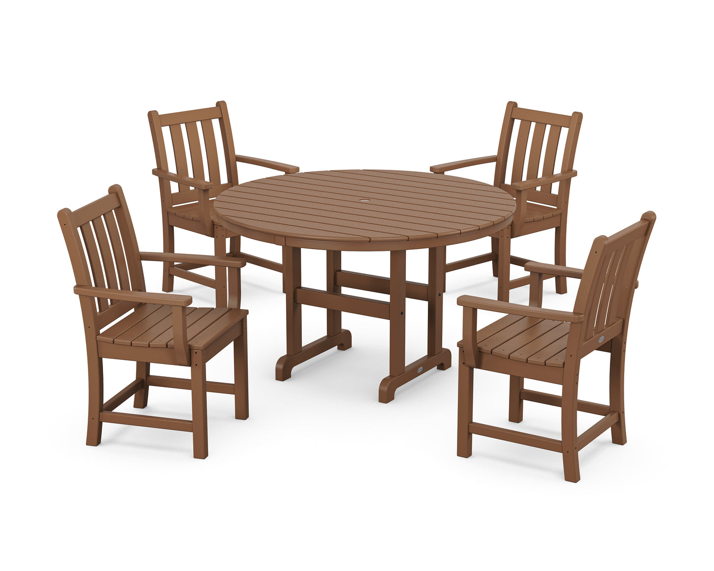 Traditional Garden 5-Piece Round Farmhouse Dining Set