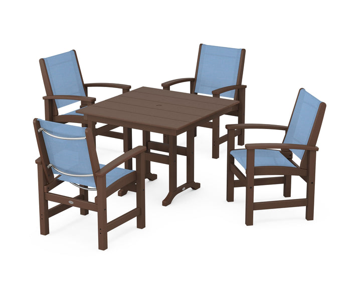 POLYWOOD® Coastal 5-Piece Farmhouse Dining Set