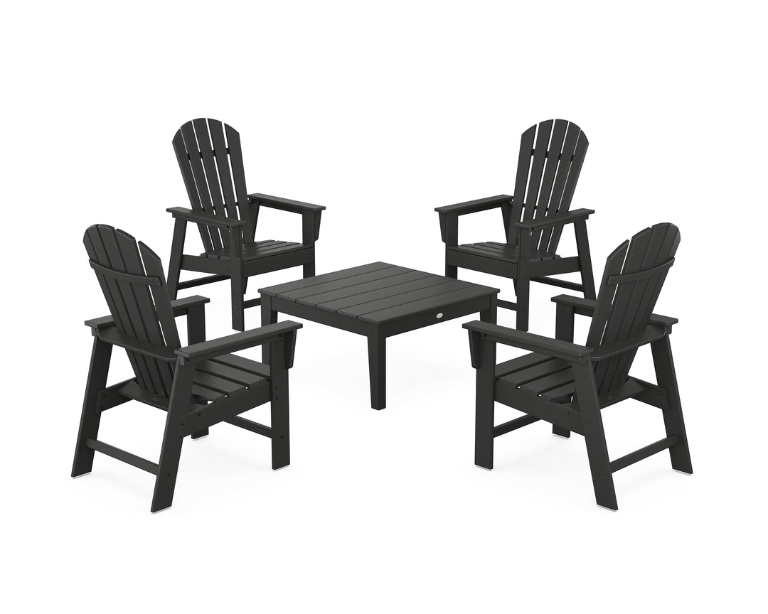 POLYWOOD® 5-Piece South Beach Casual Chair Conversation Set with 36" Conversation Table