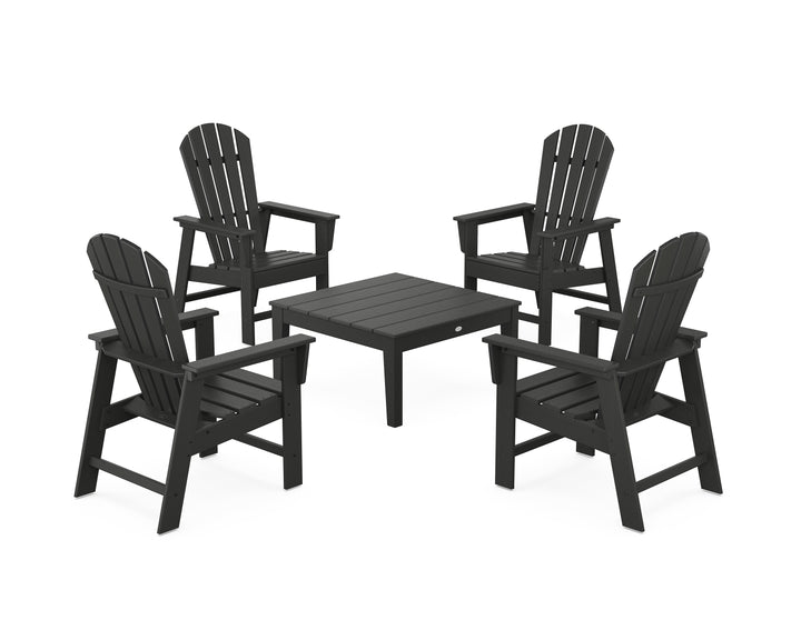 POLYWOOD® 5-Piece South Beach Casual Chair Conversation Set with 36" Conversation Table
