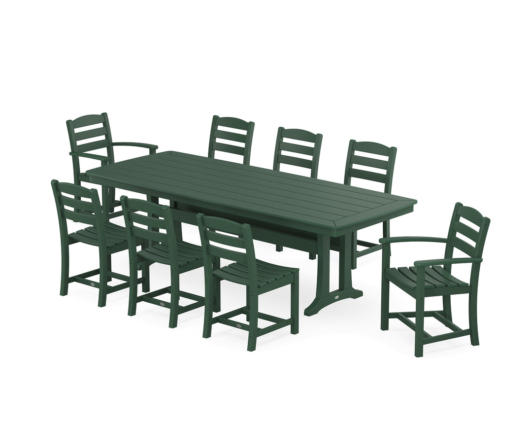 POLYWOOD® La Casa Café 9-Piece Dining Set with Trestle Legs