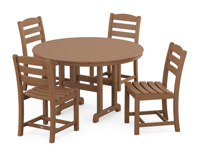 La Casa CafŽ Side Chair 5-Piece Round Farmhouse Dining Set