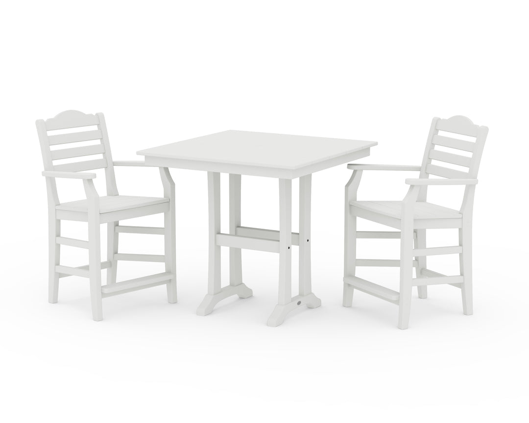 Draper James™ by  POLYWOOD® Savannah 3-Piece Farmhouse Counter Set with Trestle Legs