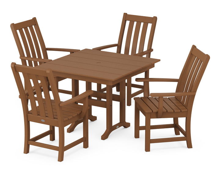 POLYWOOD® Vineyard 5-Piece Farmhouse Dining Set