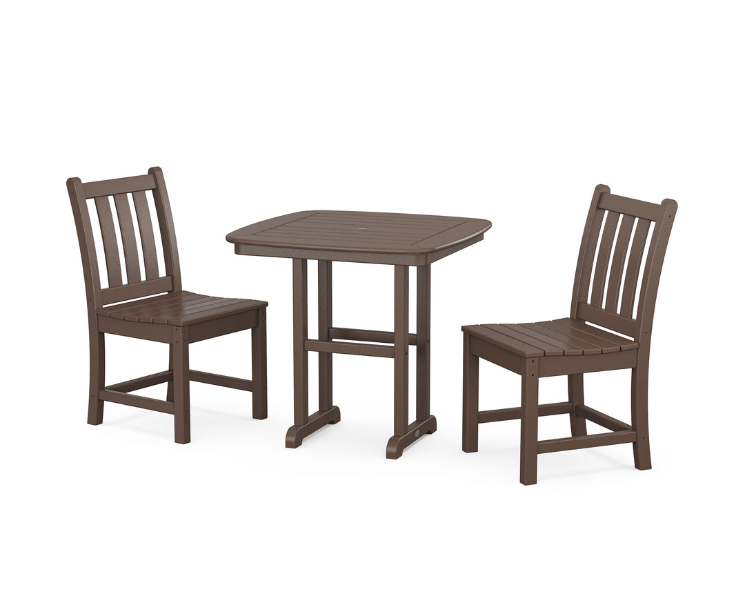 POLYWOOD® Traditional Garden Side Chair 3-Piece Dining Set